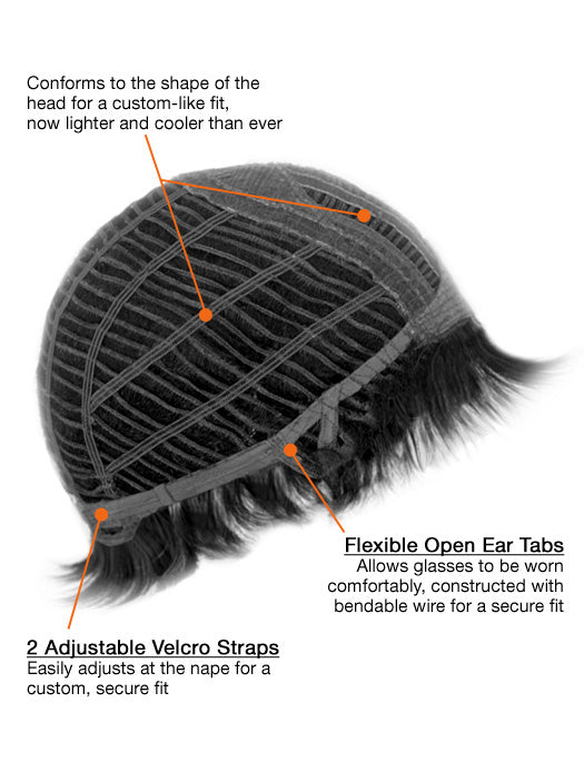 Lightweight Grey Human Hair Wig with Straight Layers