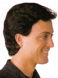 Brown Synthetic Wig for Men – Short Straight Cut, Lightweight Capless Base