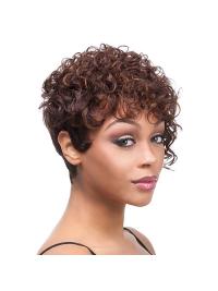 Short Layered Curly Wig – Indian Remy Hair, Perfect for Black Women
