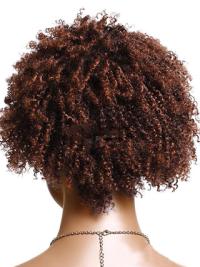 Synthetic Kinky Wig – Auburn Color, Without Bangs, Buy Online