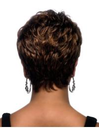 Short Brown Boycut Wig - Capless, Black Women’s Hair Wig for Everyday Wear