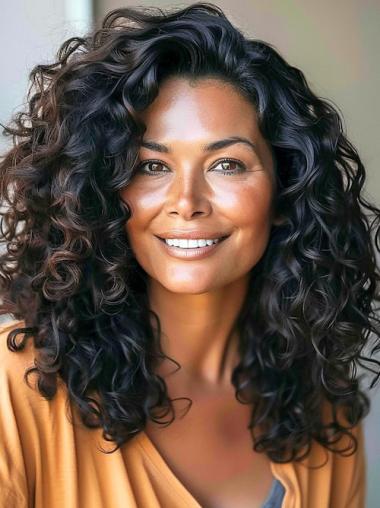Layered 16" Curly Wig - African American Black Hair Style