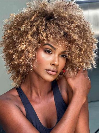 Monofilament 14" Human Hair Lace Front Wig for African American Women