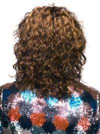 Auburn with Bangs Capless Medium Length Curly Wig for Black Women