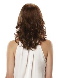 14-Inch Wavy Brown Shoulder-Length Wig with Bangs – Sleek Human Hair, Stylish Design