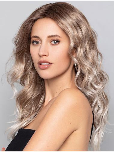 Stunning Long Blonde Wavy Synthetic Wig – No Bangs, Monofilament Top