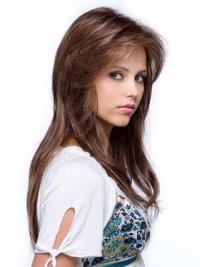 18" Straight Human Hair Wigs – Auburn Color Layered & Affordable