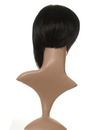 Capless 10" Straight Human Hair Bob Wigs – Natural Black, Comfortable