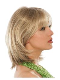 Human Hair Wig with Bangs – Blonde Short Lace Style For Sale