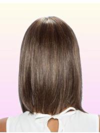 Long Brown Wigs with Bangs – Indian Remy Human Hair Wigs