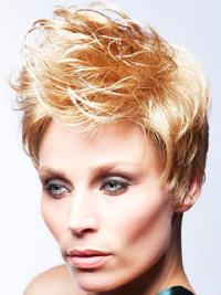 Short Blonde Cropped 4" Human Hair Wig – Boycut Style Friendly