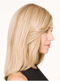 Blonde 16" Straight Remy Human Hair Wig – Natural Lace Front Long