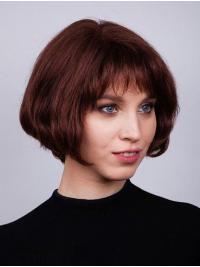 10" Straight Remy Human Hair Lady Bob Wig – Mono Construction
