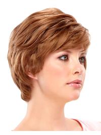 Durable Layered Human Hair Wig – Short 100% Hand-Tied Real Hair