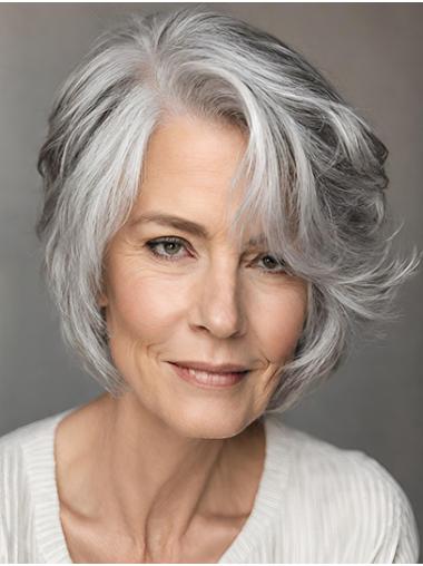 Short Wavy 8-Inch Bob Wig – Monofilament Cap & Soft Synthetic Hair