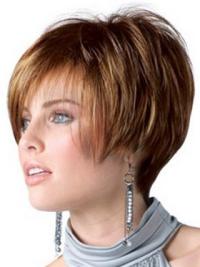Short Dark Brown Women's Wig – Ideal for Natural Look, Human Hair