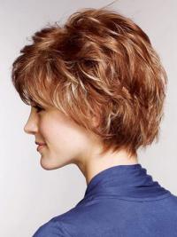 10" Layered Short 100% Hand-Tied Human Hair Wigs – Stylish Look