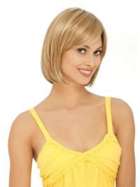 Chin Length Blonde Bob Wig – Straight Lace Front Real Human Hair