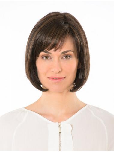10" Chin-Length Bob Wig – Custom Made, Real Human Hair, Sassy Style