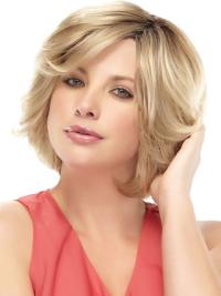 Wavy Chin Length Bob Wigs with Lace Front – Real Human Hair