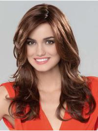Hand-Tied 18 Inch Brown Straight Remy Wig Long – Natural Layered Style