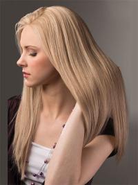 Long Straight Blonde Lace Front Wigs– No Bangs Affordable Human Hair