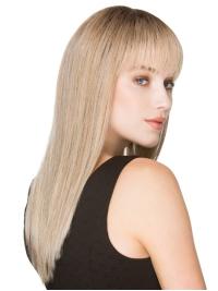 Long 20" Human Hair Wigs with Bangs – Easy to Wear & High Quality