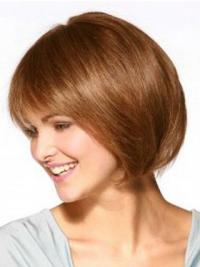 Straight 10" Auburn Bob Wig – No-Fuss 100% Human Hair Short
