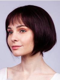 Monofilament 10" Straight Remy Human Hair Graduated Bob Wig – Elegant & Stylish