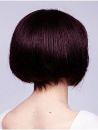 Monofilament 10" Straight Remy Human Hair Graduated Bob Wig – Elegant & Stylish