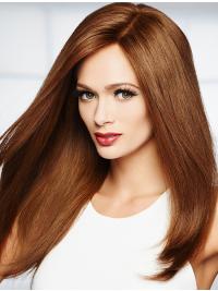 20" Straight Copper Real Hair Wigs – No Bangs Long Real Hair Wigs
