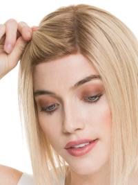Ideal Blonde Human Hair Wig – Straight Chin-Length for a Polished Look