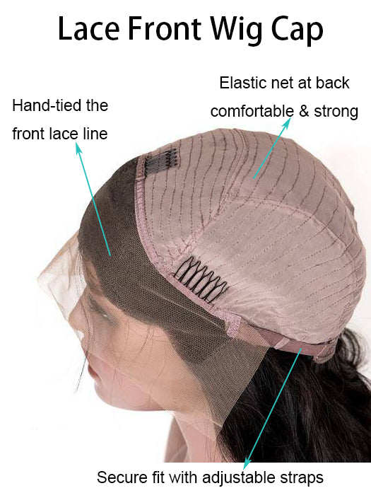 Wavy 14" Synthetic Bob Wig with Lace Front Design