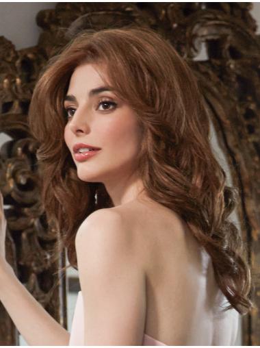 Monofilament Brown Long Wigs – 100% Human Hair Natural Look