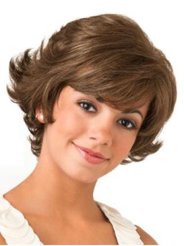 Brown Bob Synthetic Wig – 8 Inch Short Wavy Style