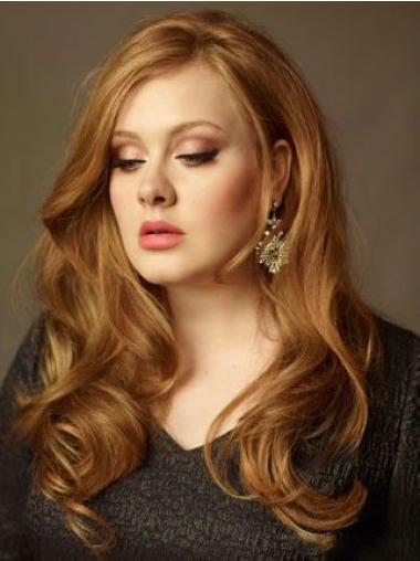 Celebrity-Inspired Copper Wig – Long Human Hair Affordable Wigs 20"