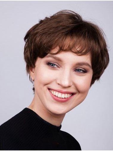 Women’s Short Boycut Wig – Capless Wavy Remy Human Hair