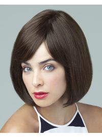 Brown Human Hair Bob Wig – Short Style With Discount Price