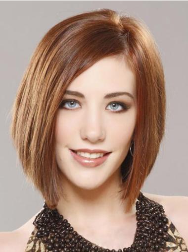 12" Fashion Short Straight Bob Wig – Remy Human Hair Lace Front