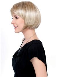 Blonde Short Bob Wigs – Straight Human Hair Lace Front Affordable