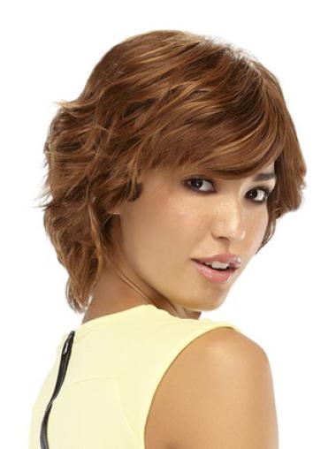11" Auburn Wavy Wigs Short  – Trendy Medium-Length Human Hair