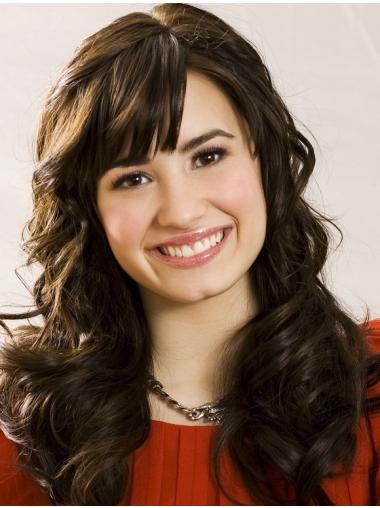 Women's Realistic Long Remy Human Hair Wigs – Capless with Bangs
