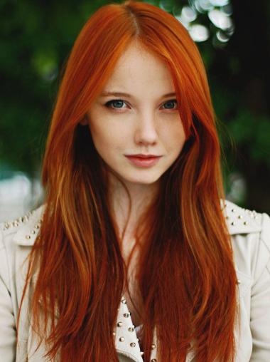 Real Copper Human Hair Wig – Capless Design Comfortable