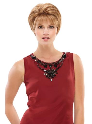 7" Blonde Straight Human Hair Wig – Stylish Short Natural Look