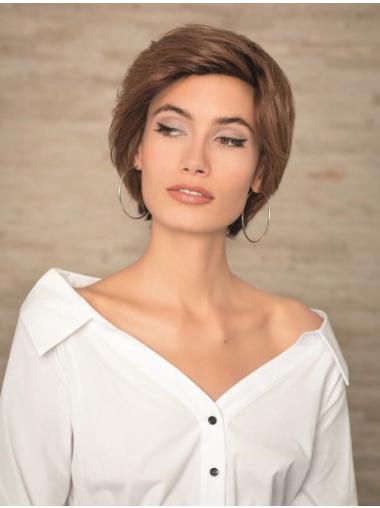 Short  Bob Women Wig – 8 Inch Brown Straight Human Hair