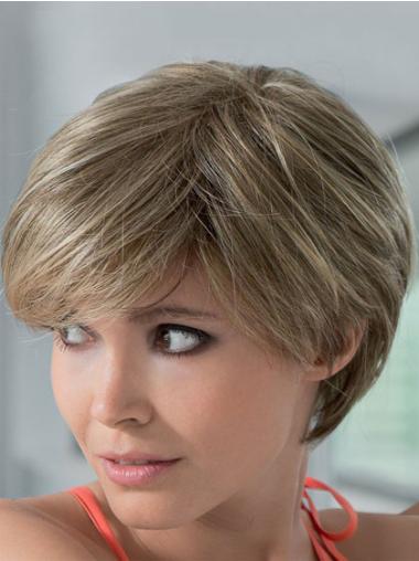 8" Blonde Boycut Lace Front Wig – Flexible Short Human Hair Style