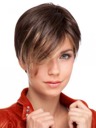 Amazing Auburn Boycut Lace Front Wig – Short Human Hair Style