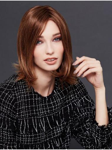 Straight Auburn Bob Wig – Shoulder Length, Real Human Hair