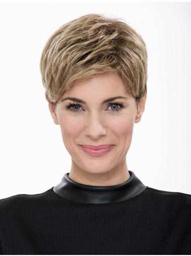 7" Blonde Women Boycut Wig – Cropped Fashion Synthetic Short