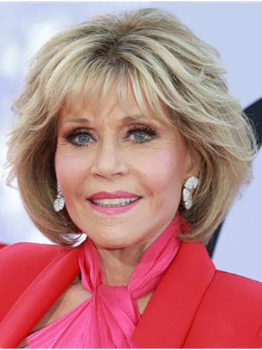 New 12" Wavy Blonde Bob Wig – Chin-Length Inspired Style